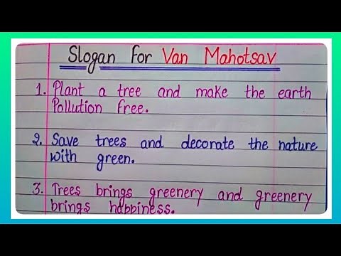 15 Best Slogan For Van Mahotsav In English l Slogan On Van Mahotsav l Slogan For Festival Of Forest