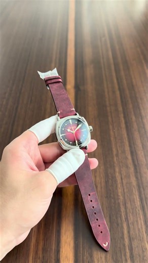 Geckota Pioneer Brushed Red / Bordeaux Dial 42mm Automatic Wrist Watch / Micro Brand #geckota