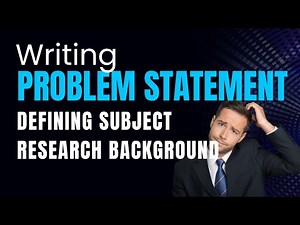 Writing a Professional Subject Definition, Background of Research and Problem statement.