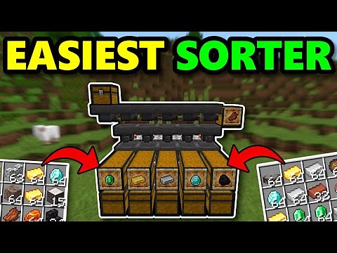EASY 1.21 ITEM SORTER in MINECRAFT BEDROCK Edition | BEST ALL ITEM FILTER for Minecraft