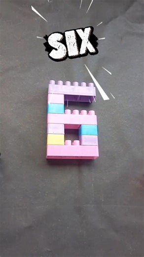 🤫🧱 ASMR Building blocks lego number six / Satisfying DIY