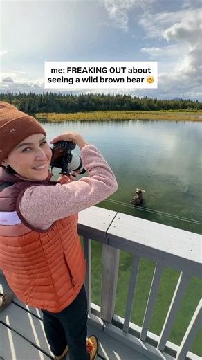 Never getting over this bear encounter at Brooks Falls in Katmai National Park, Alaska