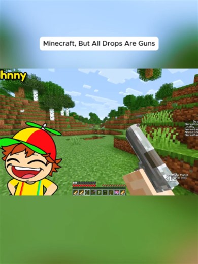 Minecraft, But All Drops Are Guns Part 3 #minecraft #johnnyminecraft #minecraftmemes #minecraftbuilding #minecraftparkour