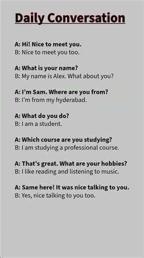 daily conversation in English|| conversation in English