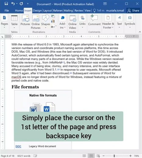 How to Add and delete pages in Ms Word #shorts #msword