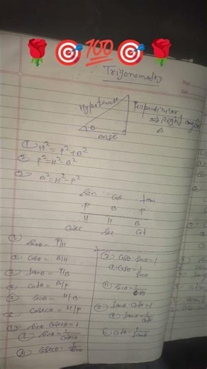 class 10 maths trigonometry identify and ratio table
