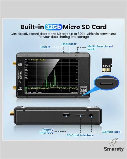 Tiny Spectrum Analyzer Ultra 4 Inch Display High Frequency Range
