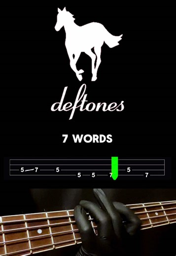 Deftones 7 Words Bass Tabs Lesson Tutorial Easy Bass Guitar Riffs Lines Tabs #deftones #bassguitar #guitarlesson #chinomoreno #deftones