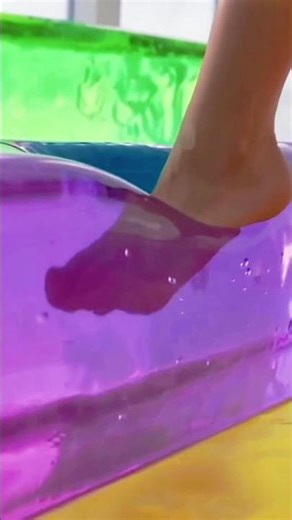 Walking on Rainbow JELLY 🦶 Satisfying Squish Sounds