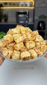 Tapioca cubes made in an air fryer.