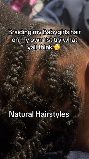 Natural Hair Getting Briaided First Try With Mommy Doing It!!!#naturalhair #selftaught #mommydaughter #braids #kidsbraids