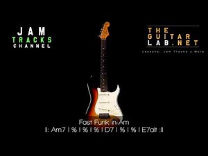 Fast Funk Guitar Backing Track in Am