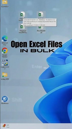 Open Excel Files in Bulk 🔥📂 #exceltips #shorts
