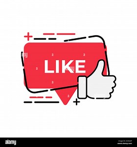 Like button icon for social media. Thumbs Up icon button Vector illustration design template. Like icon or button for video channel, blog, social medi Stock Vector Image & Art - Alamy