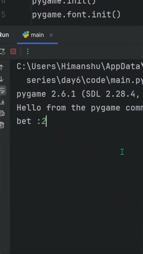 day 6 of pygame #coding #pythonanddjangofullstackwebdeveloper #python #pythonprogram #programming