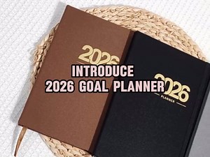 2026 Calendar Year Planner Weekly Monthly (Jan - Dec) 6'' x 8.5'' - 2 Pages Per Week - Lined Journal Notebook Minimalist Agenda Notes, Linen Cloth Book Bound Hard Cover, Pink