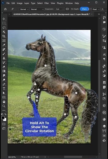 👉 Mind-Blowing Puppet Warp Transformation in Photoshop! 😲 | Quick Tutorial #shorts