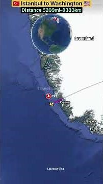 Visualizing Turkish Airlines Flight TK7: Istanbul to DC