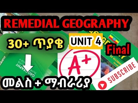 Remedial Geography Final Exam Unit 4