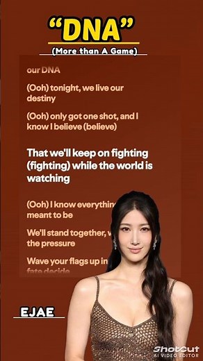 “DNA”(more than a game)- EJAE (Lyrics) #newsong#dna#lyrics#ejae#fifa#sound#2026#viral