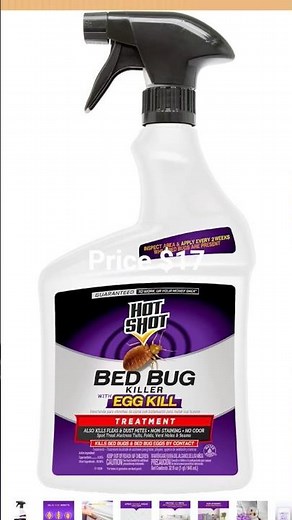 Hot Shot Ready-to-Use Bed Bug Killer Spray, Kills Bed Bugs and Bed Bug Eggs, Kills Fleas and Dust M