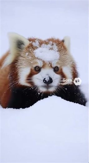Cinematic Red Panda Playing in Deep Snow | Ultra-Realistic Wildlife Close-Up
