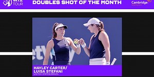 March Doubles Shot of the Month Winner: Hayley Carter and Luisa Stefani