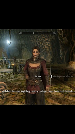 Skyrim ٠ Serana's Reaction to the Mushroom House in Solstheim #skyrim