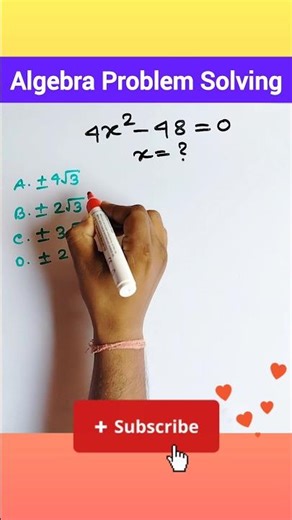 Algebra Problem Solving #algebra #maths #shorts #mathematics