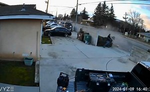 Crews are installing 4-way stop signs at a dangerous intersection after a man was nearly hit while getting his mail in January at Tulare and Minnewawa Avenues in Fresno. (Video: Ruben Almaraz) https://bit.ly/4ekNVzS | FOX26