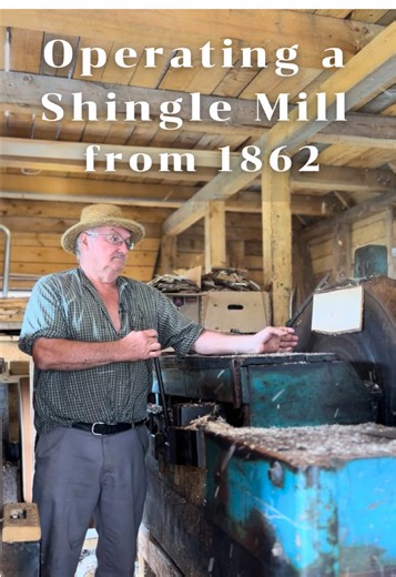 Millions of shingles. One powerful machine from 1862. 🪵 Watch as animator John Maclean demonstrates how The Cash families Shingle Mill still operates right here on our site.