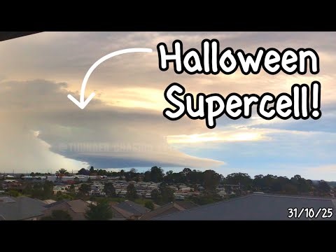 Halloween Supercell in Newcastle, Australia! | Timelapse