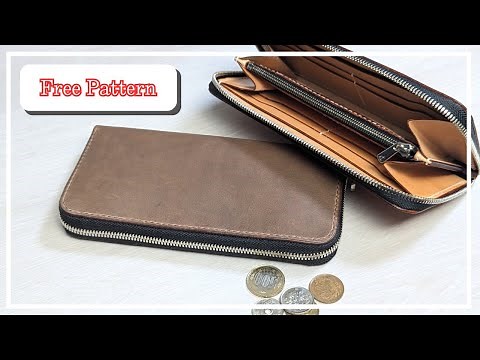 How to make a zipper long wallet with tons of storage | Free pattern included