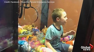 Child rescued after becoming stuck in claw machine in Florida