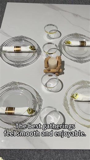 All-in-One Disposable Party Tableware Set for Easy Setup and Fast Cleanup#party #goodluckduck #disposable #happy