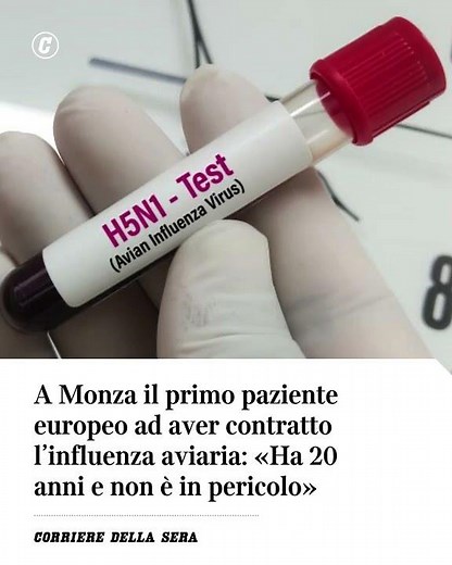 A Monza il primo paziente europeo ad contrarre l’influenza aviaria: ha 20 anni e non è in pericolo