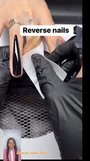Reverse nails #longnails #reversenails #fypシ゚viralシfypシ゚viralシalシ | Chioma inspires