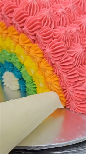 Rainbow In Progress🌈🌈🌈 #westhambakery #rainbowcake #bakery | Westham Bakery
