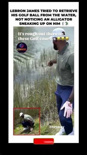 🚨😳 LeBron James Nearly Attacked by Alligator #lebronjames #shorts