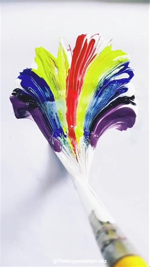 💜🖤💙💛❤️🤍#brushstrokeart #onestrokeart #art #painting #satisfying #artshorts #relaxingart #acrylic