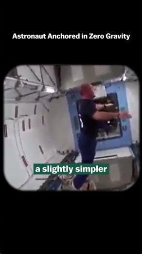 Astronaut Anchored in Zero Gravity 😲 #space #astronaut #japan