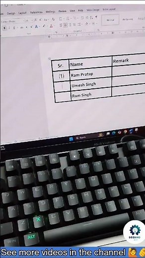 Serial number symbol in ms word | #keyboard #computer #windows #learning #excel #shortcut #computer