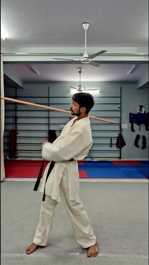 Bo staff tutotial (Box cutter) #martialarts #bostaff #lathi