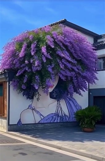 🌸 Nature Meets Art: The Living Mural