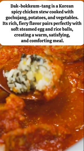 Dak-bokkeum-tang is a Korean spicy chicken stew cooked with gochujang, potatoes, and vegetables. Its rich, fiery flavor pairs perfectly with soft steamed egg and rice balls, creating a warm, satisfying, and comforting meal.#hamzy #reel #fblifestyle Part 16 | Hamzy Fans, mukbang ASMR