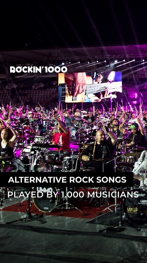 To all rockers who secretly belt out emotional songs under the shower! This one's for you! We know deep down you've got a tender heart ❤️ Watch the full video on our Youtube channel! #Rockin1000 #BiggestRockBandOnEarth #Pixies #TheVerve #Oasis #AlternativeRock | Rockin'1000