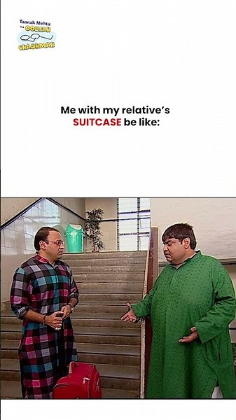 Me with my relative’s suitcase be like ! #tmkoc #funny #jethalal #daya #shortsfeed