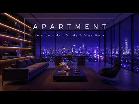 Rainy Night Apartment | Ambient Music with Rain Sounds for Studying, Sleeping and Slow Work
