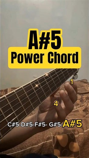 Belajar Gitar Power Chord A# (A#5)