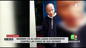 #Nacional  Jesús María: denuncian que vecino de 62 años lanza excremento contra viviendas  El sujeto ante las autoridades justificó su accionar, indicando que sus víctimas le debían dinero. Vecinos piden garantías para sus vidas tras recibir amenazas, según denunciaron. | ClipsTv Regional | Facebook